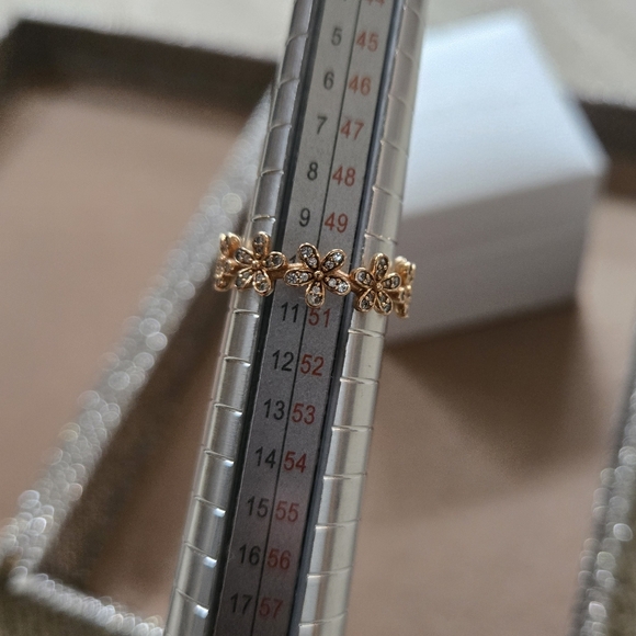 Pandora Rose Gold Dazzling Daisy CZ Ring - Picture 6 of 12